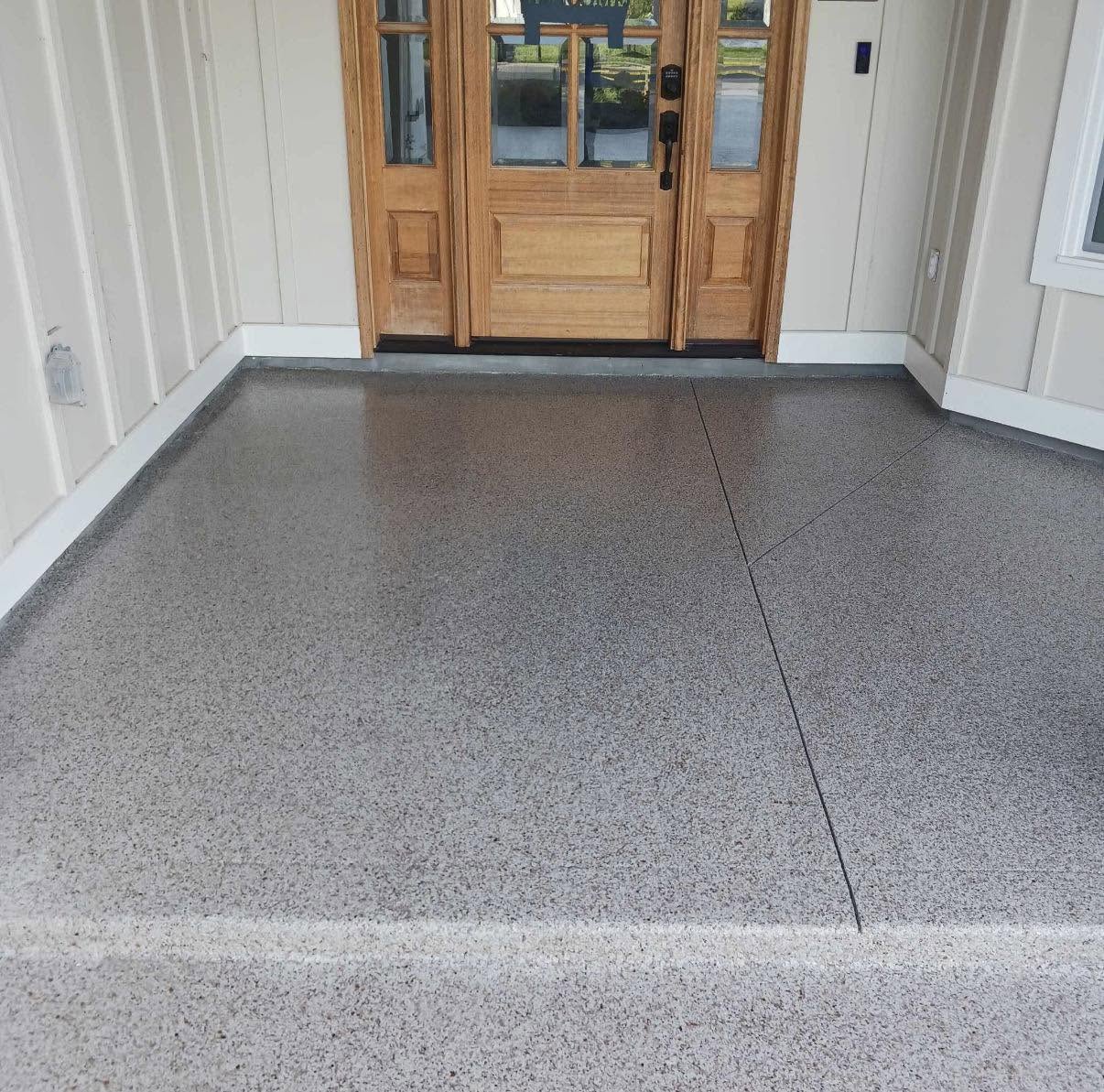 Flake epoxy patio and entryway coating Clarksville TN